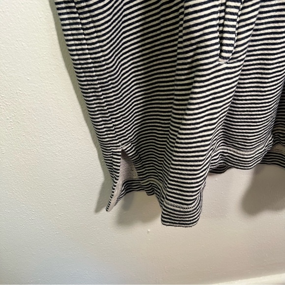 J. Crew Beach Cover up Poncho Blue Beige Stripes XS/S - Picture 5 of 12